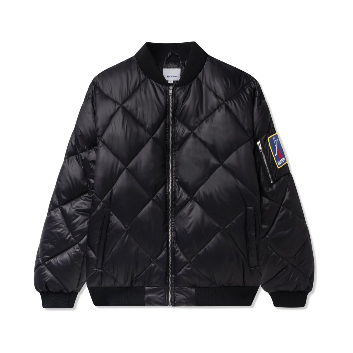 画像1: Butter Goods Temperature Bomber Jacket Black (1)