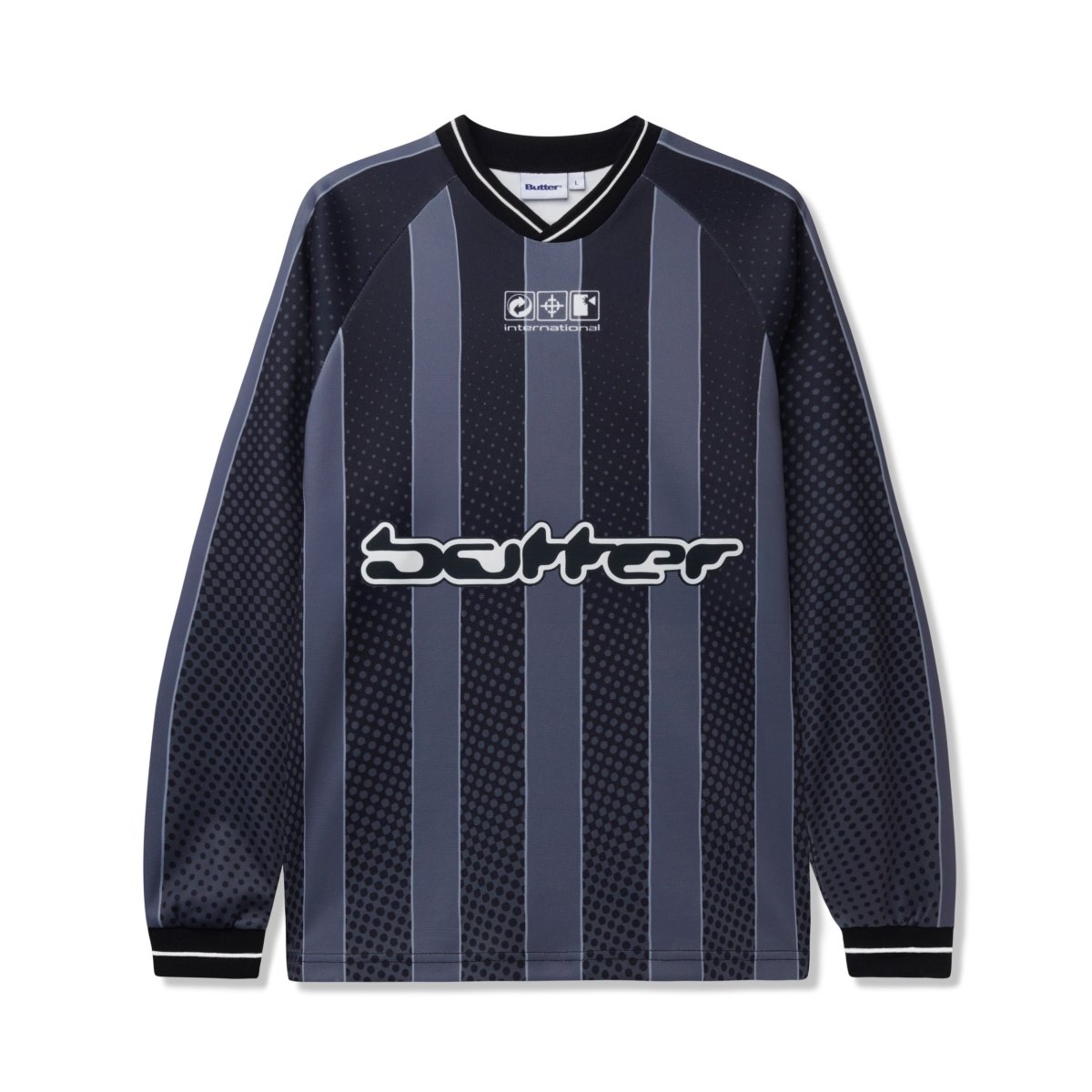 画像1: Butter Goods Corrosive L/S Jersey Black (1)