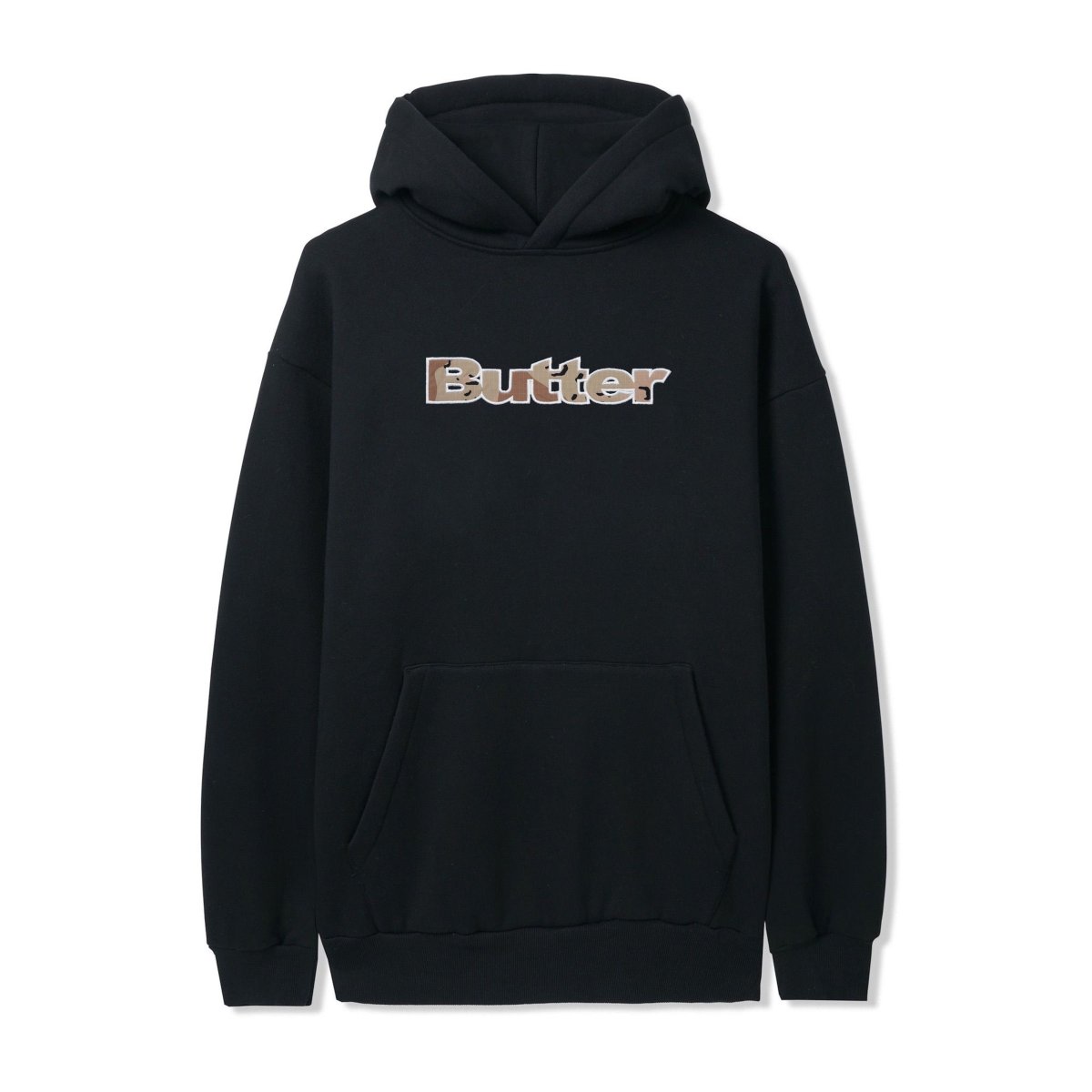 画像1: Butter Goods Logo Camo Applique Pullover Hood Black (1)