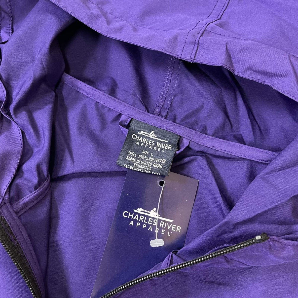 画像3: Charles River Apparel Pack-N-Go Pullover Purple (3)