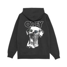 画像1: OBEY Dalmation Pullover Hoodie Black (1)