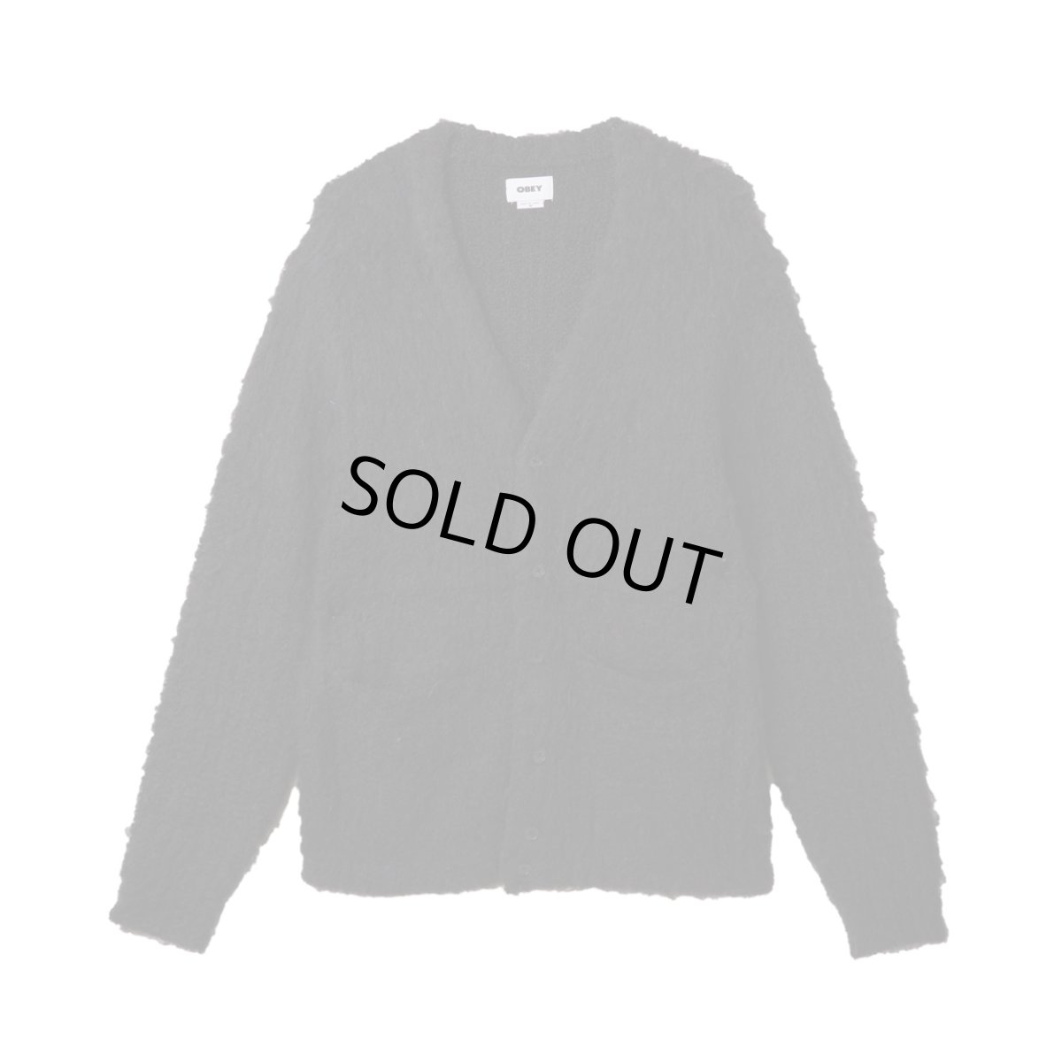 画像1: OBEY Patron Cardigan Black (1)