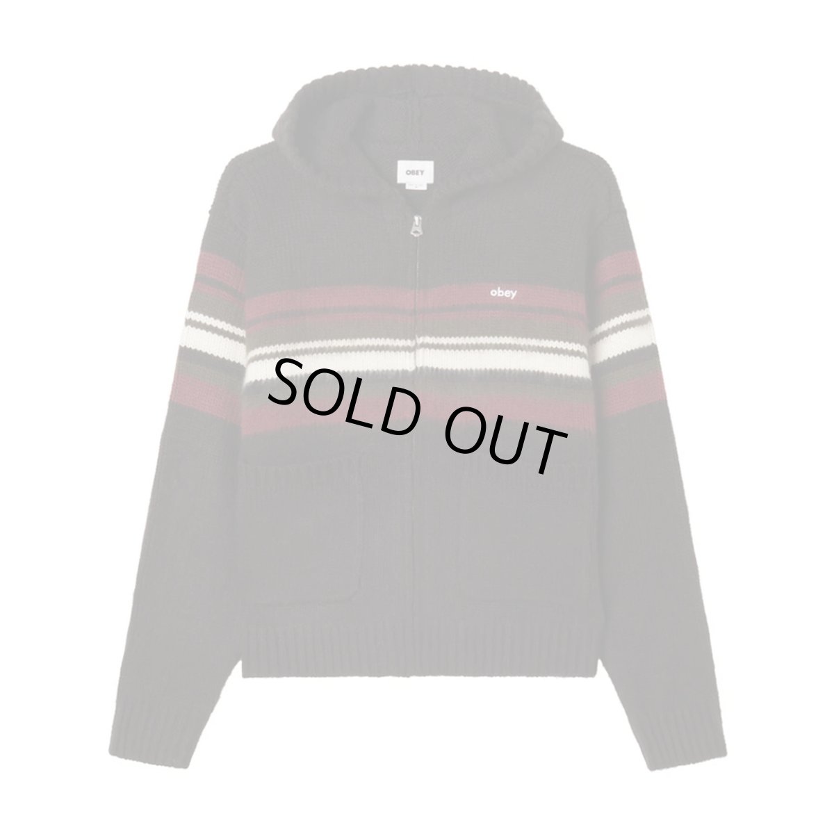 画像1: OBEY Myers Zip Up Hood Black Multi (1)