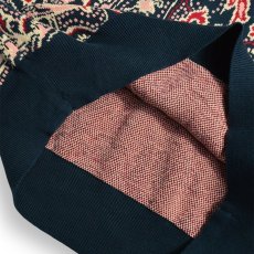 画像3: Hagerstown Cotton Paisley Sweater Mos GreenｘIvoryｘRed (3)