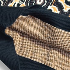 画像3: Hagerstown Cotton Paisley Sweater BlackｘBrownｘOrange (3)