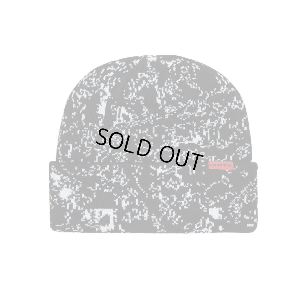 画像1: Corduroy Cell Camo Beanie Black (1)