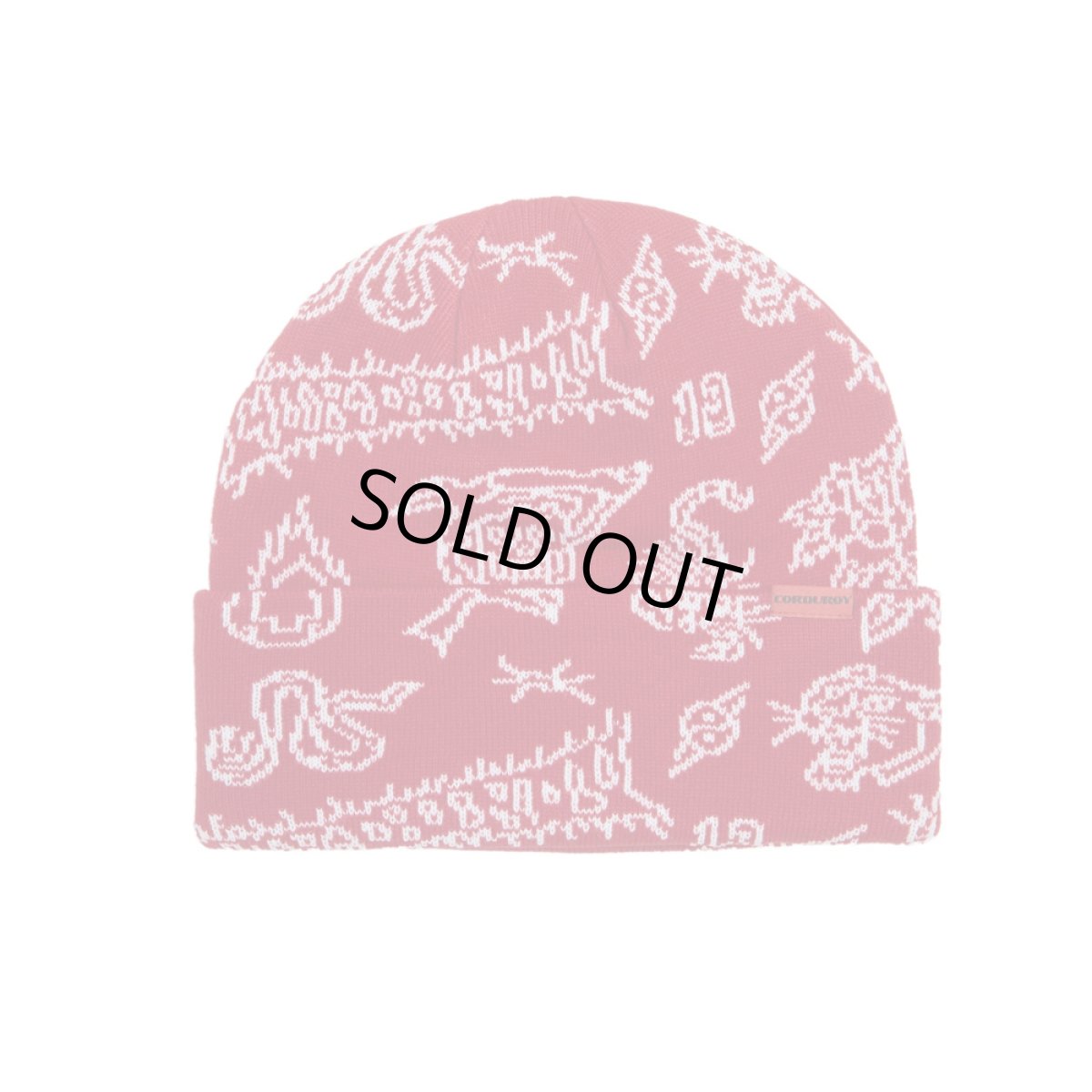 画像1: Corduroy Flash Beanie Red (1)