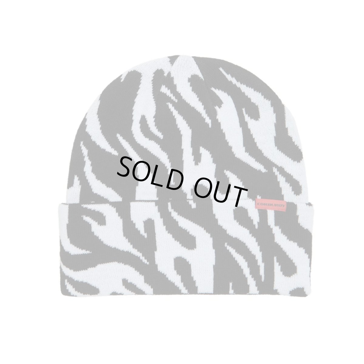 画像1: Corduroy Tribal Flames Beanie Black (1)