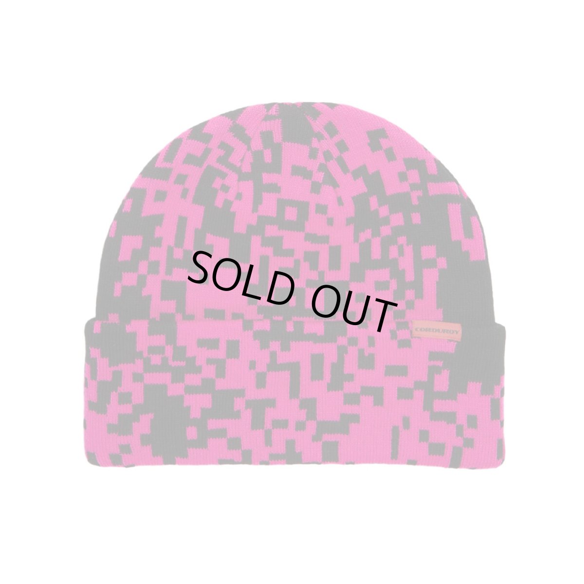 画像1: Corduroy Pixels Beanie Black (1)