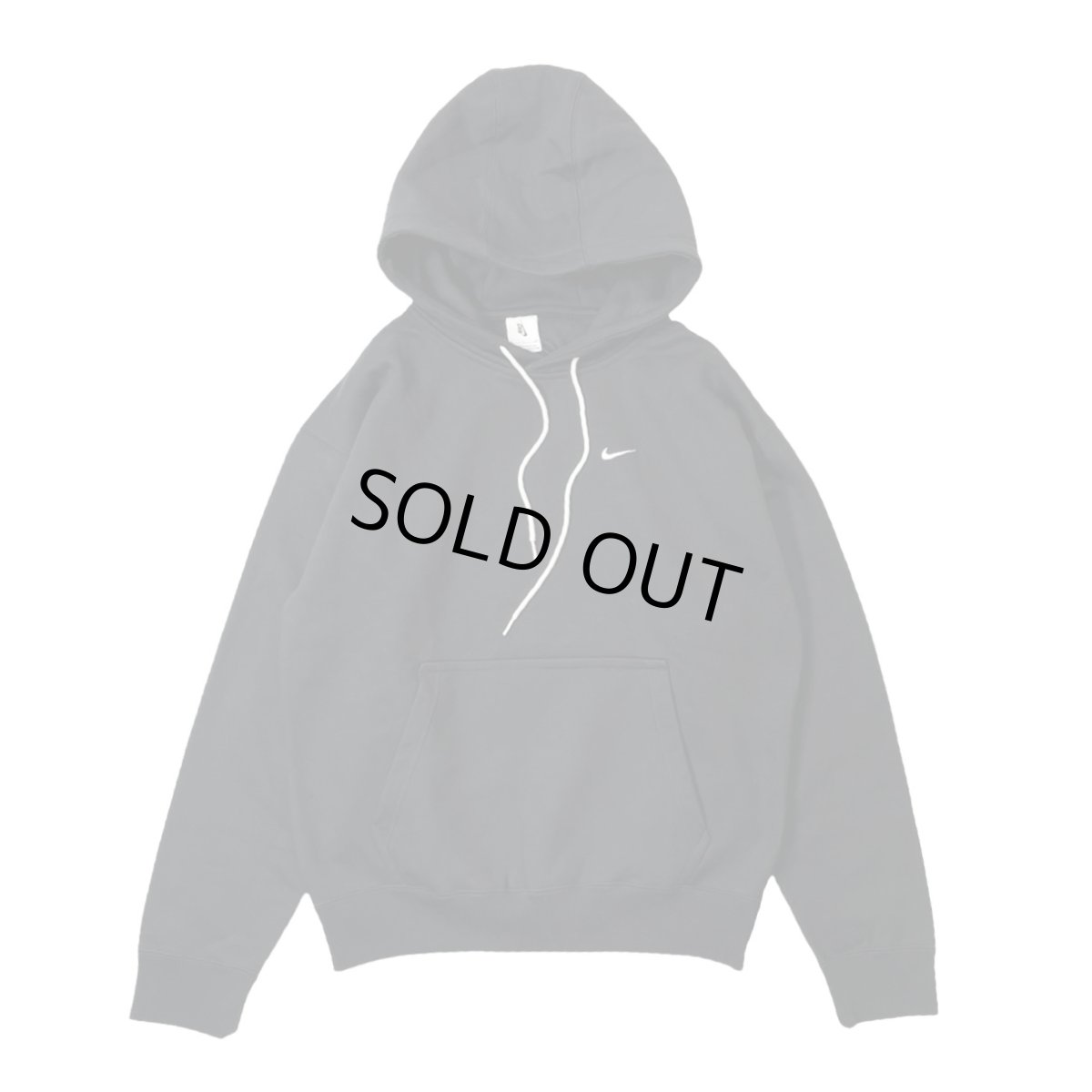 画像1: NIKE Solo Swoosh Pullover Sweat Hoodie - Black (1)