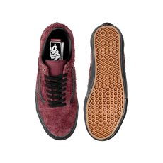 画像3: Vans Skate Old Skool Hairy Suede - Black x Burgundy (3)