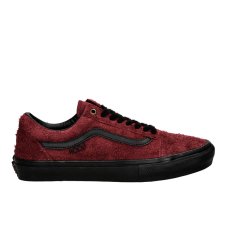 画像2: Vans Skate Old Skool Hairy Suede - Black x Burgundy (2)