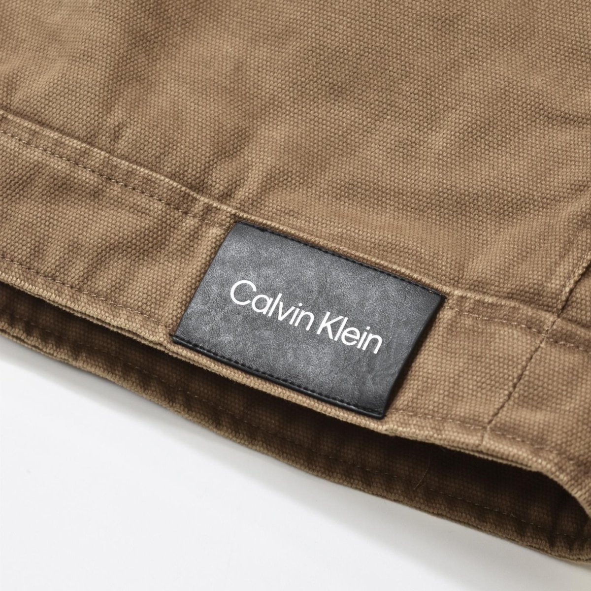 画像9: Calvin Klein Sherpa Lined Duck Canvas Jacket - Brown (9)
