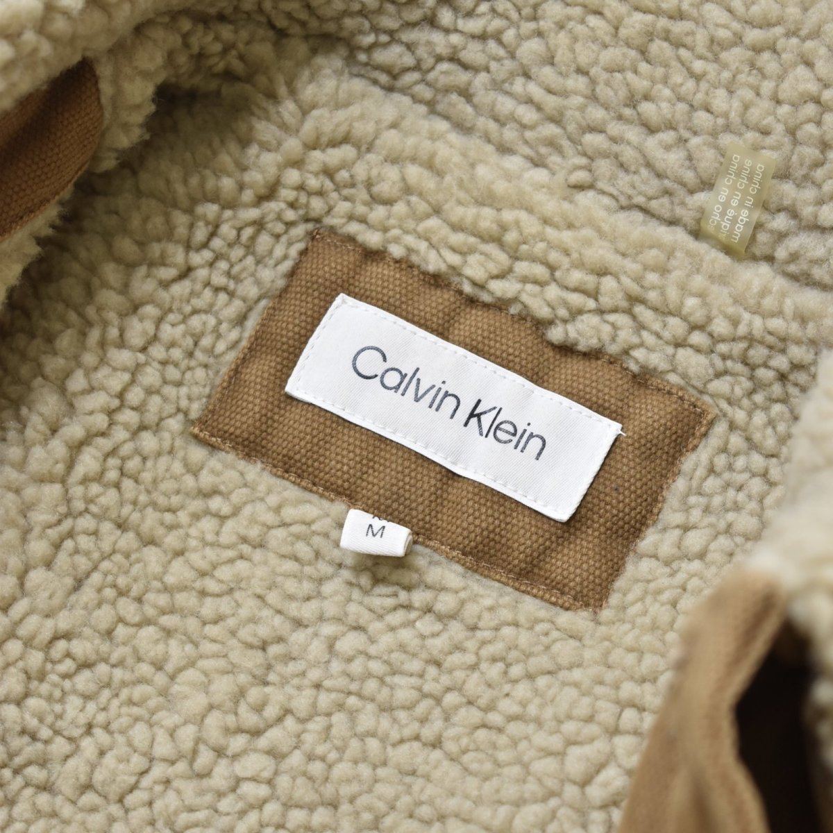画像5: Calvin Klein Sherpa Lined Duck Canvas Jacket - Brown (5)