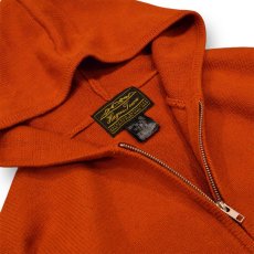 画像2: Hagerstown Double Zip Cotton Knit Hoodie - Orange (2)
