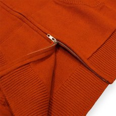 画像3: Hagerstown Double Zip Cotton Knit Hoodie - Orange (3)