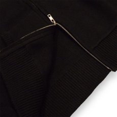 画像3: Hagerstown Double Zip Cotton Knit Hoodie - Black (3)