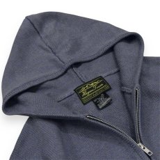 画像2: Hagerstown Double Zip Cotton Knit Hoodie - Blue (2)