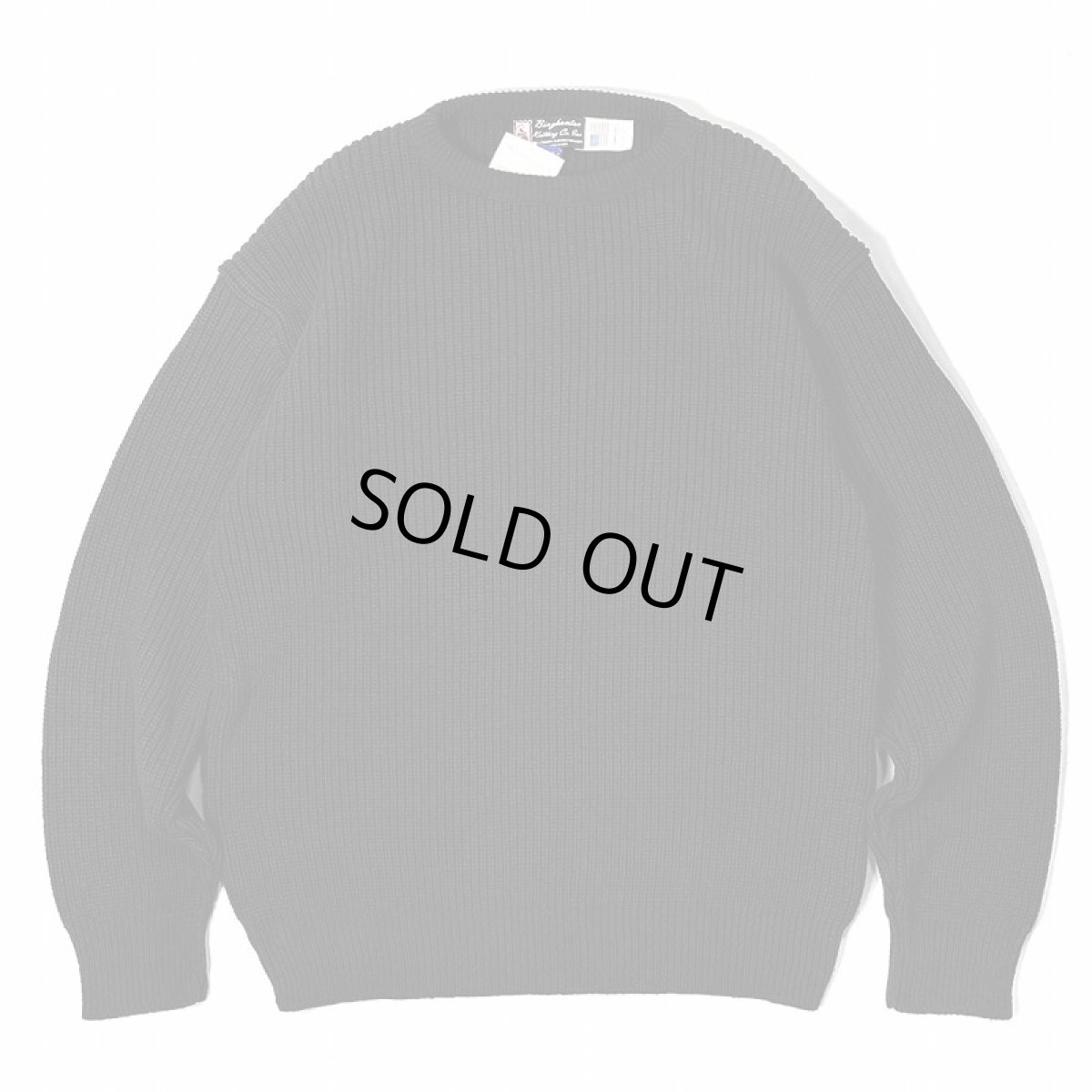 画像1: Binghamton Knitting Company Shaker Pullover Knit Sweater - Black (1)