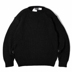 画像1: Binghamton Knitting Company Shaker Pullover Knit Sweater - Black (1)