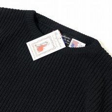 画像2: Binghamton Knitting Company Shaker Pullover Knit Sweater - Black (2)