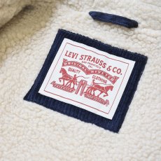 画像3: Levi's Corduroy Sherpa Lined Trucker Jacket - Navy (3)