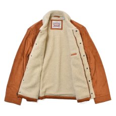 画像2: Levi's USA Corduroy Sherpa Lined Trucker Jacket - Brown (2)