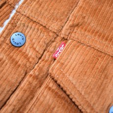画像6: Levi's USA Corduroy Sherpa Lined Trucker Jacket - Brown (6)