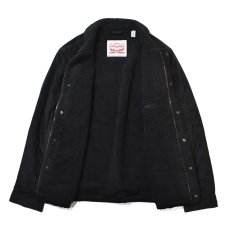 画像2: Levi's Corduroy Sherpa Lined Trucker Jacket - Black (2)
