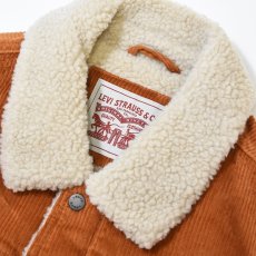 画像4: Levi's USA Corduroy Sherpa Lined Trucker Jacket - Brown (4)
