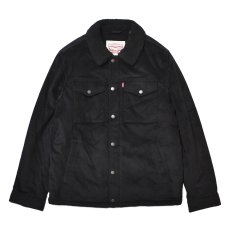 画像1: Levi's Corduroy Sherpa Lined Trucker Jacket - Black (1)