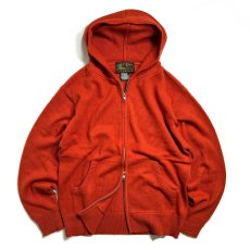 画像1: Hagerstown Double Zip Cotton Knit Hoodie - Orange (1)