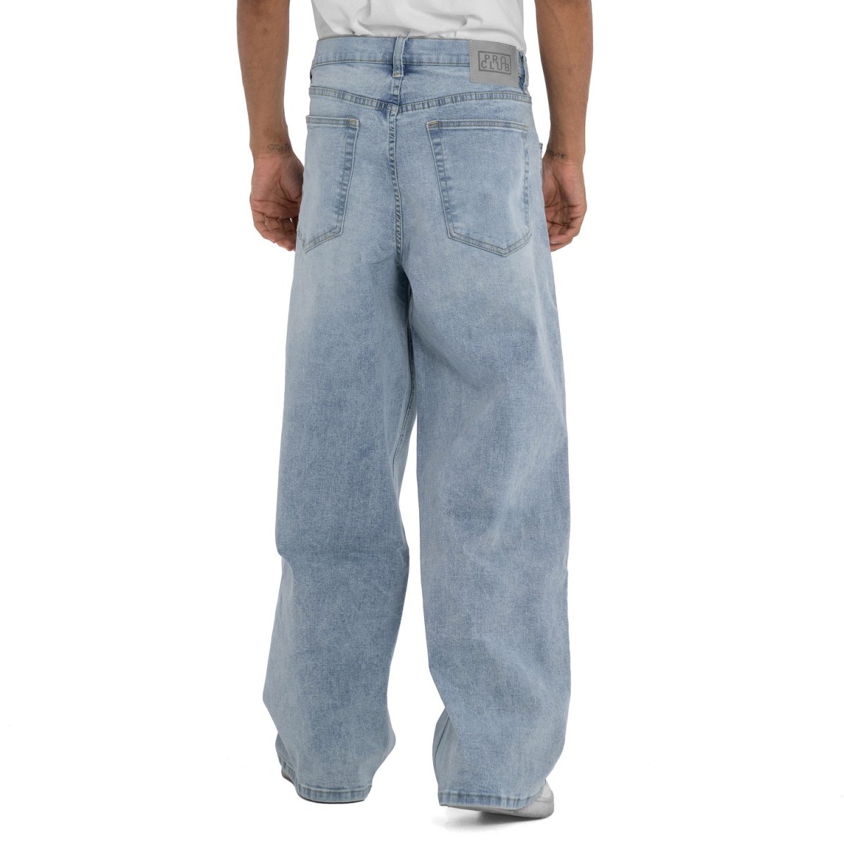 画像8: PRO CLUB Heavyweight Baggy Fit Denim Pant - Light Stonewash (8)