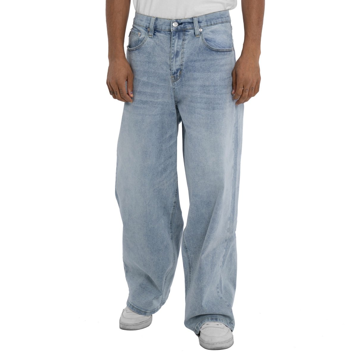 画像7: PRO CLUB Heavyweight Baggy Fit Denim Pant - Light Stonewash (7)