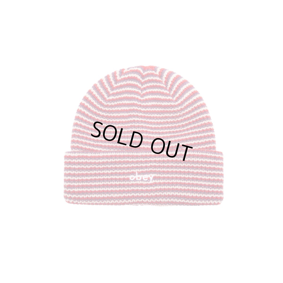 画像1: OBEY Parker Striped Beanie - Red Multi (1)