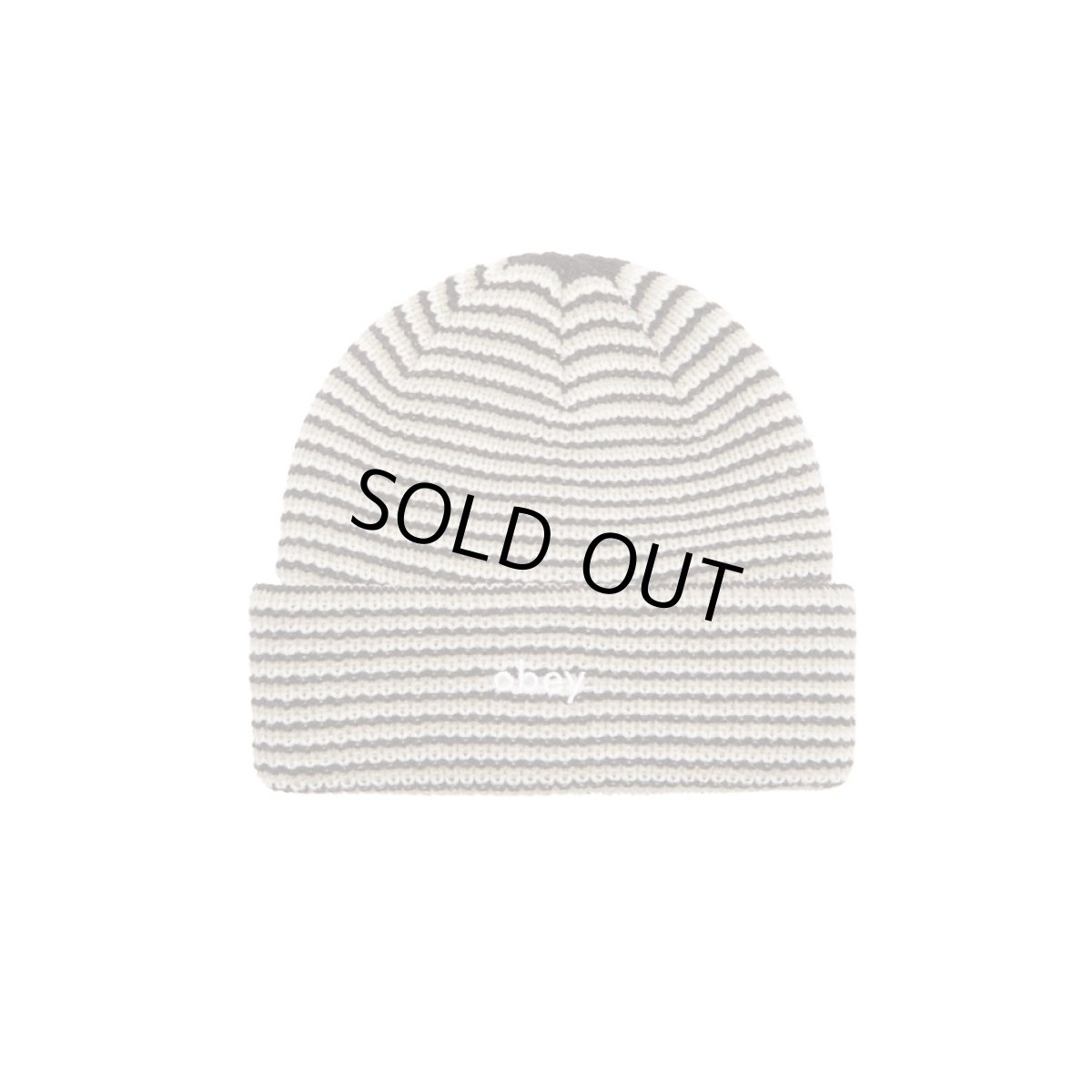 画像1: OBEY Parker Striped Beanie - Gray Mixture (1)