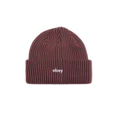 画像1: OBEY Bowery II Tone Rib Beanie - Tawny Port Multi (1)