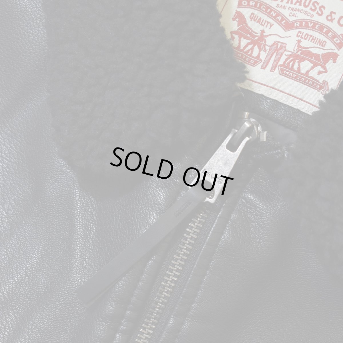 画像7: Levi's Leather Bomber Jacket - Black (7)