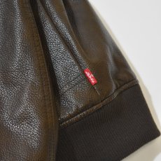 画像10: Levi's Leather Bomber Jacket - Brown (10)
