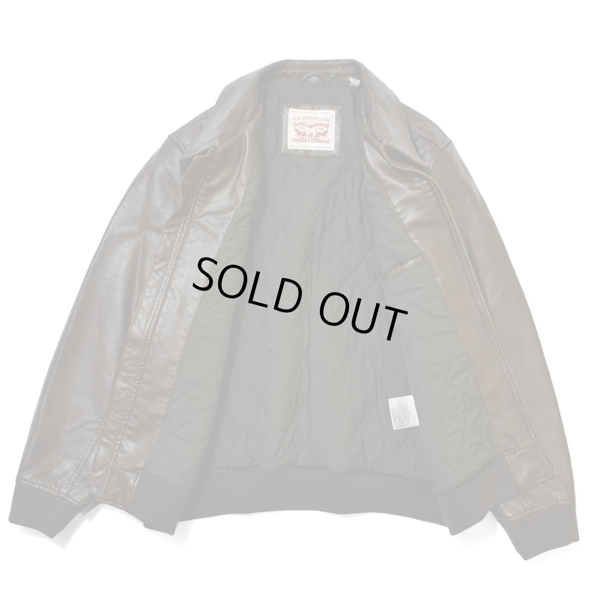 画像3: Levi's Leather Bomber Jacket - Brown (3)