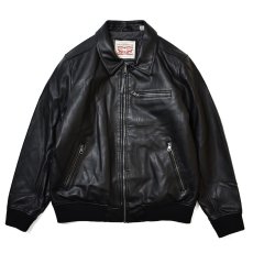 画像1: Levi's Leather Bomber Jacket - Black (1)
