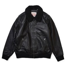 画像2: Levi's Leather Bomber Jacket - Black (2)