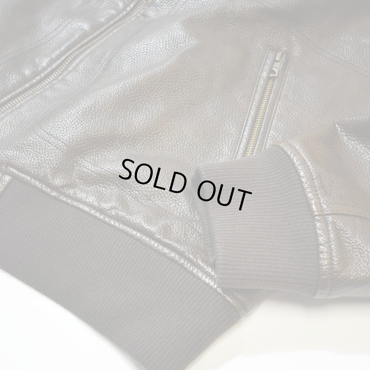 画像9: Levi's Leather Bomber Jacket - Brown (9)