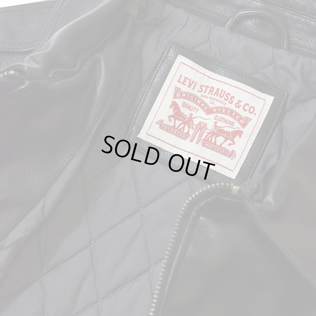 画像6: Levi's Leather Bomber Jacket - Black (6)