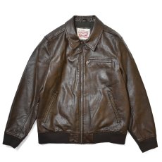 画像1: Levi's Leather Bomber Jacket - Brown (1)