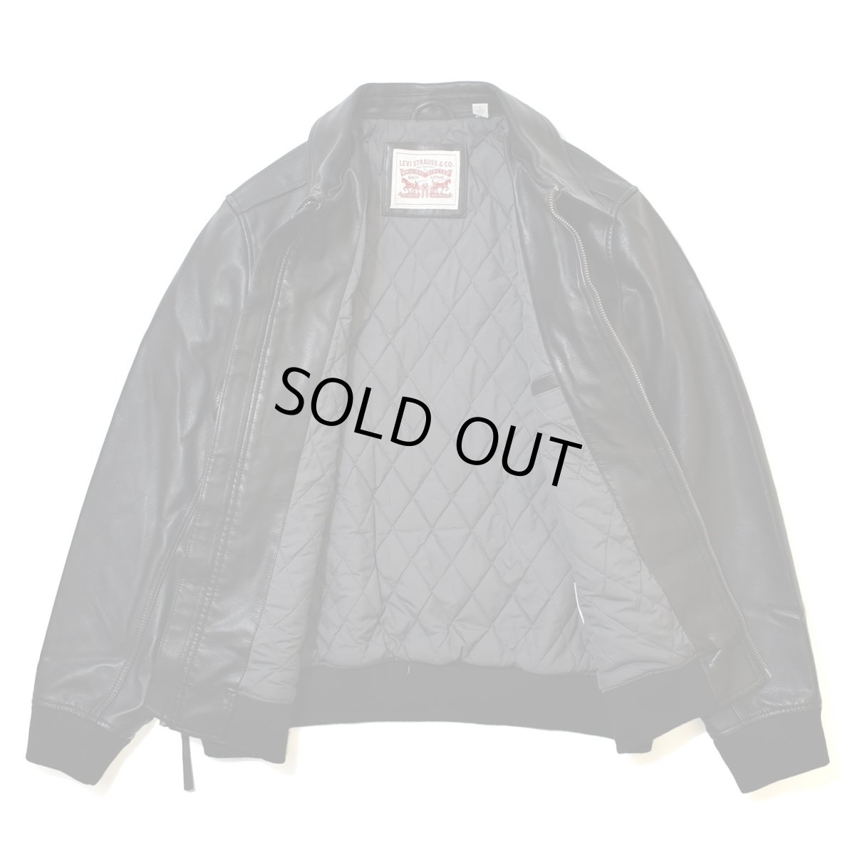 画像3: Levi's Leather Bomber Jacket - Black (3)