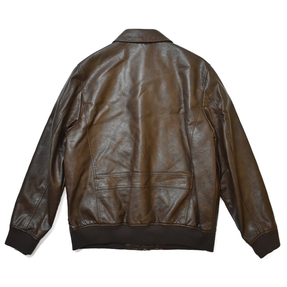 画像4: Levi's Leather Bomber Jacket - Brown (4)