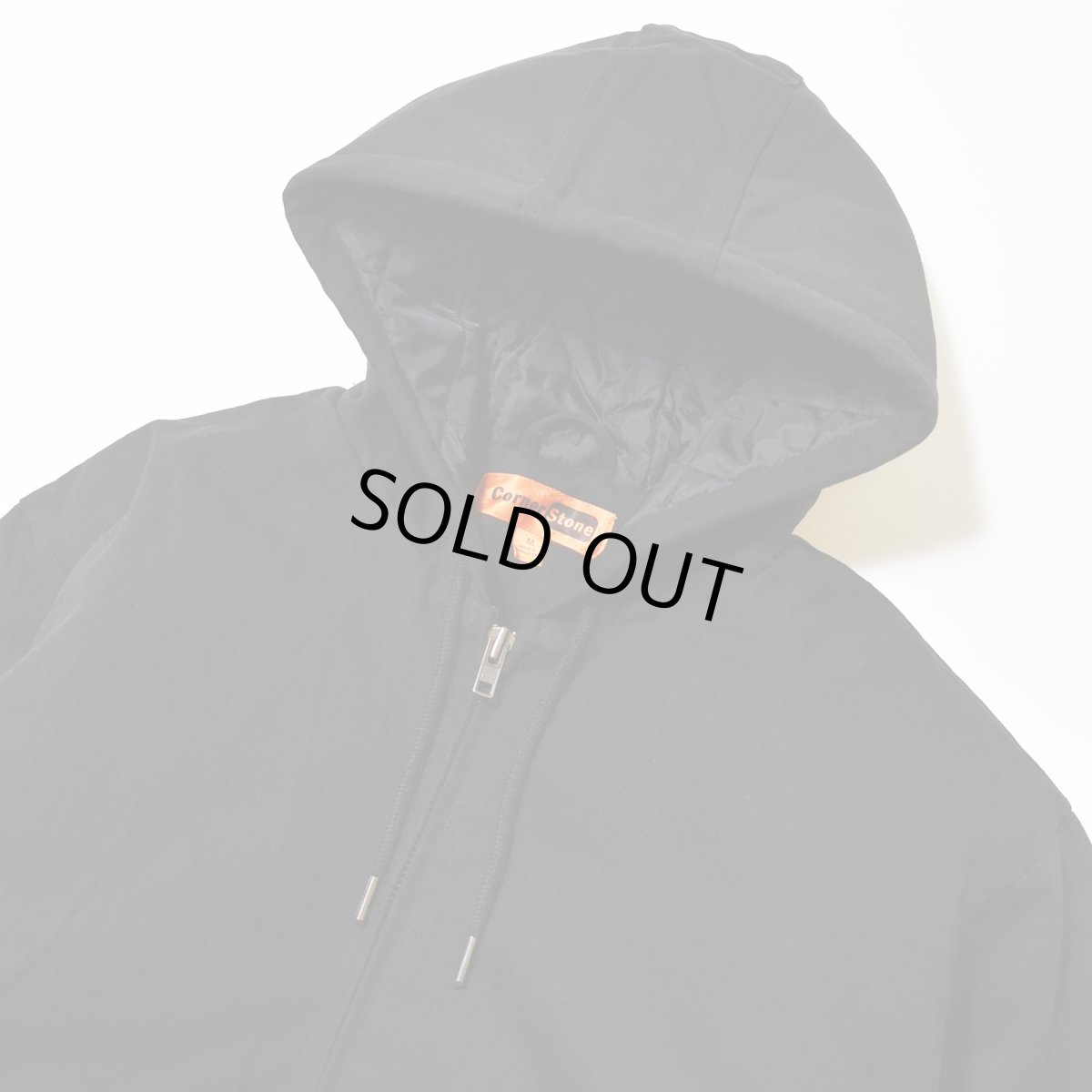 画像3: CornerStone Washed Duck Cloth Insulated Hooded Work Jacket - Black (3)