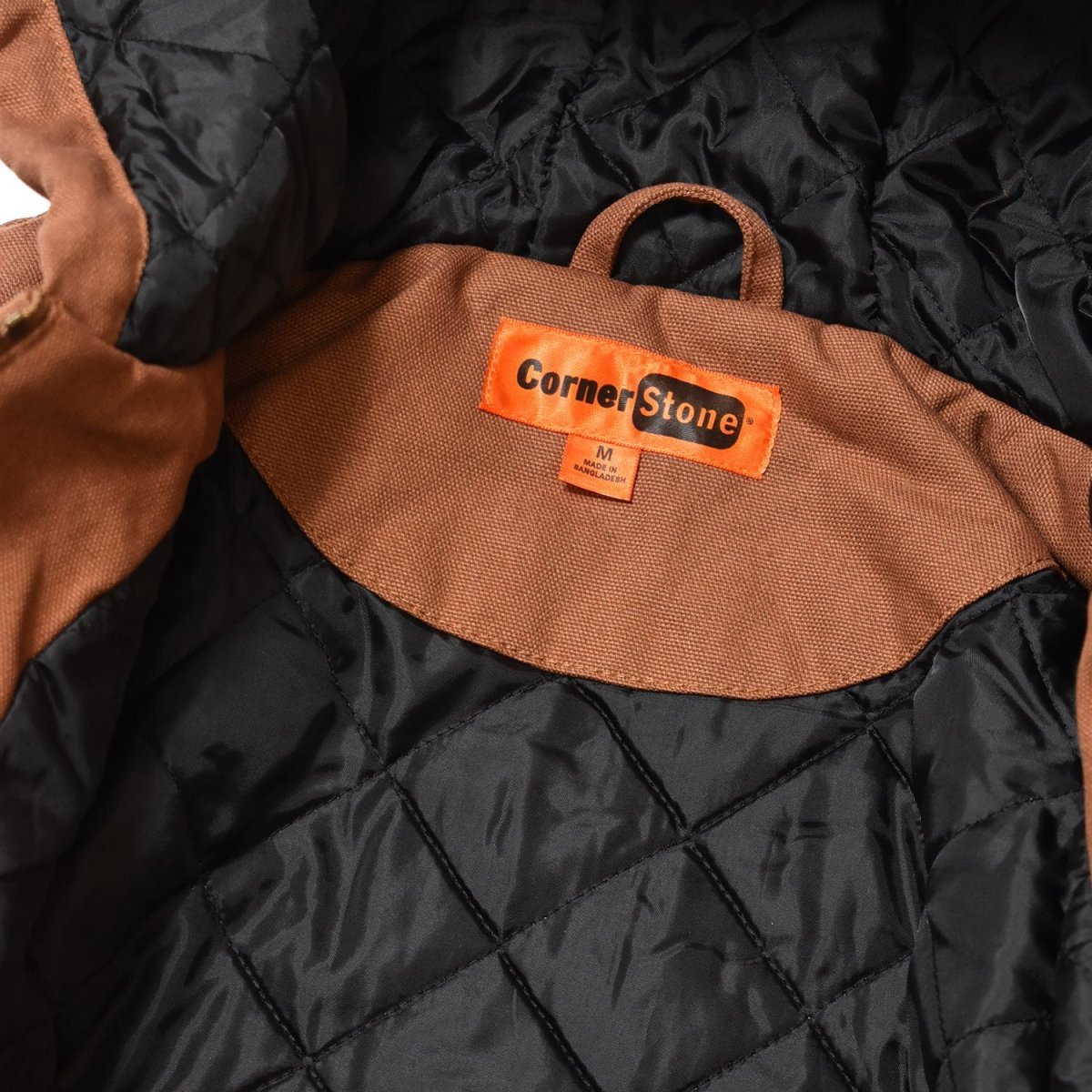 画像5: CornerStone Washed Duck Cloth Insulated Hooded Work Jacket - Brown (5)