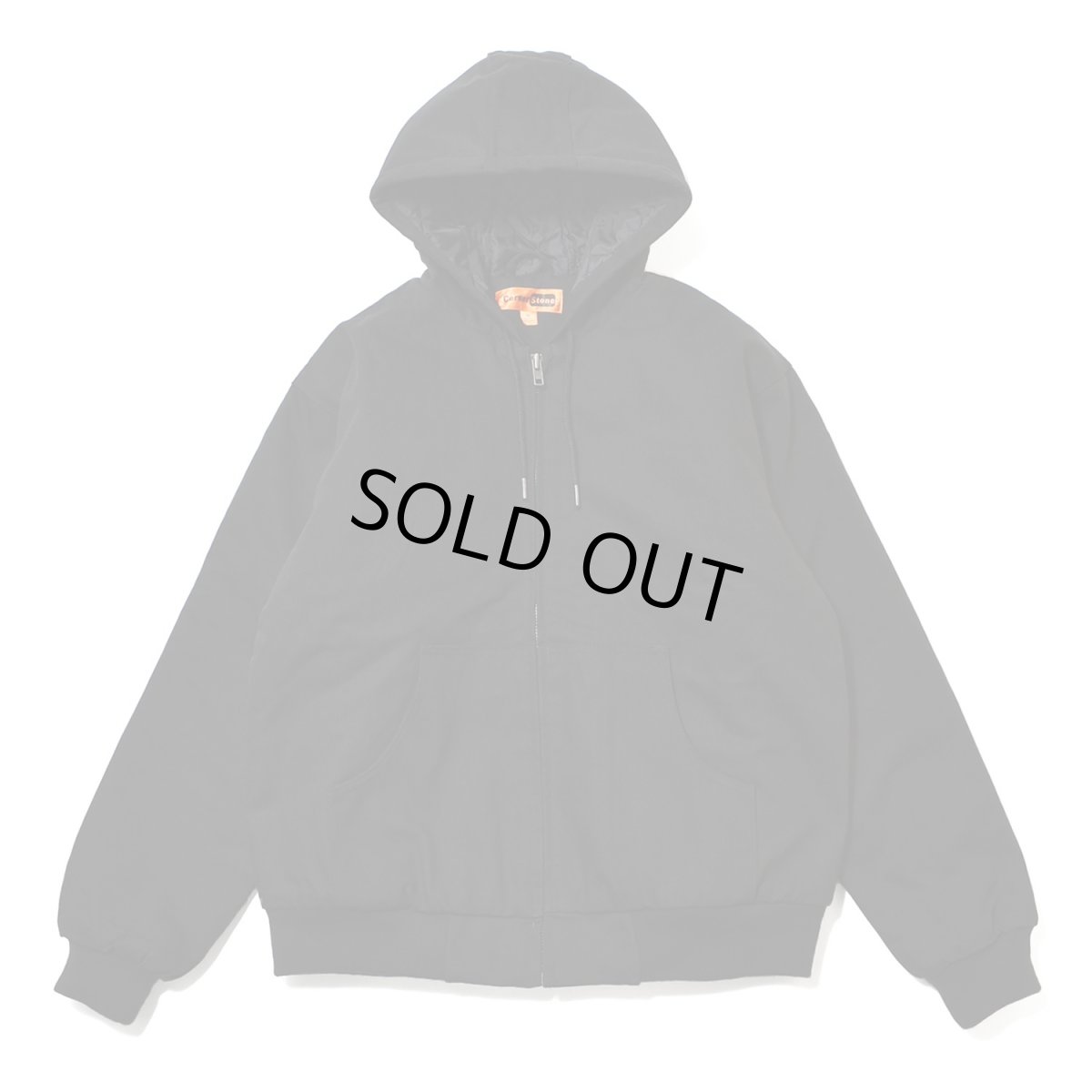 画像1: CornerStone Washed Duck Cloth Insulated Hooded Work Jacket - Black (1)
